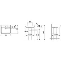 Умывальник Laufen Pro 8189510001091 55x48 (без отверстия для смесителя)