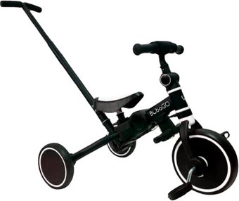 Беговел-велосипед Bubago Flint BG-FPY-109-10 с ручкой (черный/белый)