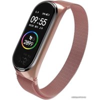 Браслет KST Миланская петля для Xiaomi для Mi Band 5/6 (розовое золото)
