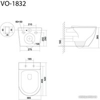 Унитаз подвесной Triton Pro Tornado Verso TR-VO-1832