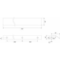 Ручка мебельная Boyard Metrica RT112SC.1/704/800