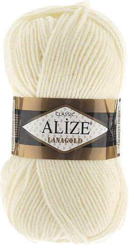 

Пряжа для вязания Alize Lanagold 62 (240 м, молочный)