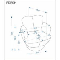 Интерьерное кресло Halmar Fresh (корица/черный)