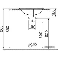Умывальник Vitra S20 52.5x47.5 [5468B003-0001]