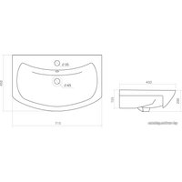 Умывальник Santek Балтика-70 71.5x45 (1.WH20.7.776)