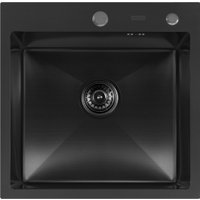 Кухонная мойка ARFEKA Eco AR 500*500 Black PVD Nano Decor Millet Grains