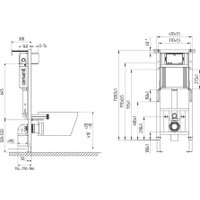 Инсталляция для унитаза Cersanit Aqua Prime М 50 68179 с кнопкой Estetica 64111 (кнопка белый/хром глянец)