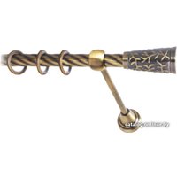 Карниз для штор Lm Decor Византия (антик, витая, 2м 16мм, 1 ряд)