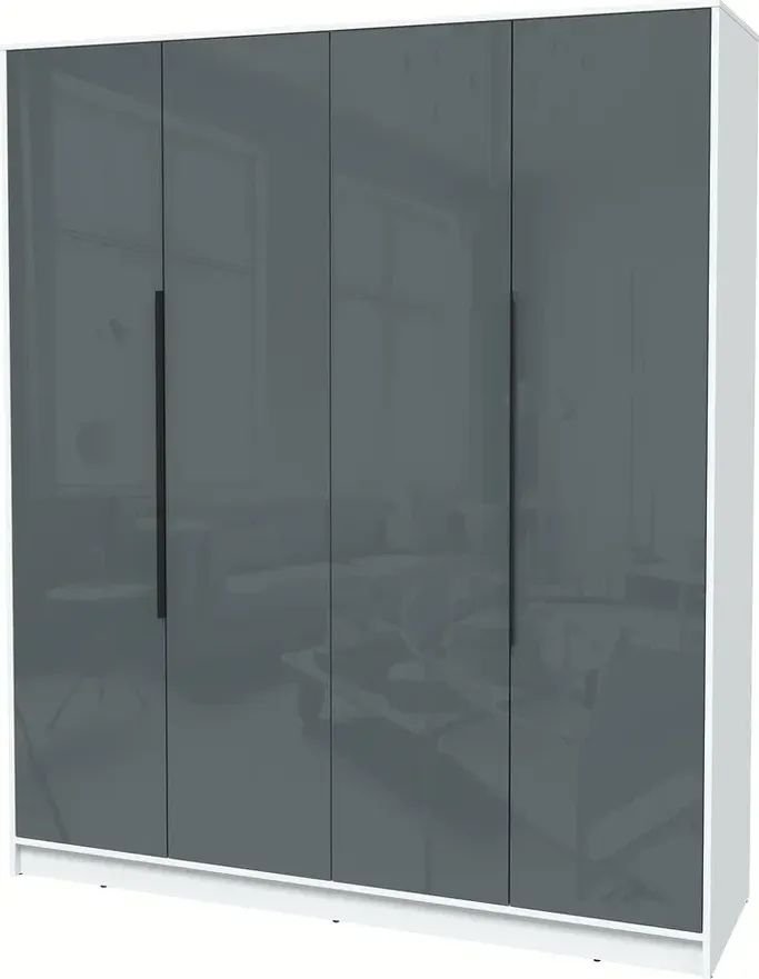 

Шкаф распашной Интерлиния Концепт КТ-Ш4 Глосс (белый платинум/асфальт глянец)