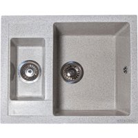 Кухонная мойка GranAlliance G-52 (серый, с сифоном)
