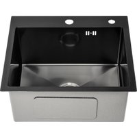 Кухонная мойка Saniteco 5045 PVD (с сифоном, дозатором и коландером)