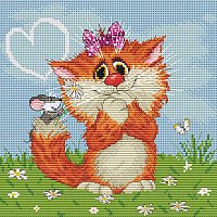 Набор для вышивания Белоснежка Рыжая кошечка 121-14