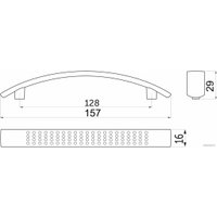  AKS скоба мет. UN87 128 мат. хром,