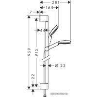 Душевой гарнитур  Hansgrohe Crometta 1jet 26537400