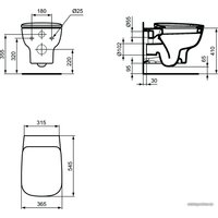 Инсталляция для унитаза Ideal Standard Esedra Aquablade + кнопка Olias M1 (хром) T387301