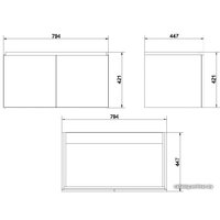  Cersanit Тумба под умывальник Colour 80 SP-SZ-COL-CM/COL/80