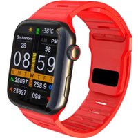 Умные часы Profit WS-GS38 Pro (черный, с красным силиконовым ремешком)