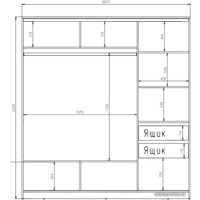 Шкаф-купе Рэйгрупп 203 YYX Elgon РГ-08.05 (ясень снежный/хром)