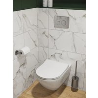 Унитаз подвесной Cersanit Brasko Slim 64824 + Aqua Prime М 50 68179 с кнопкой Corner 64077 (кнопка белый)