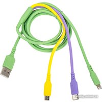 Кабель Sonnen USB Type-A - miroUSB/USB-Type-C/Lightning 513562