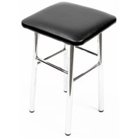 Табурет ВВР Классик (черный/хром, экокожа)