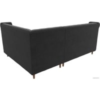 Угловой диван Лига диванов Бронкс правый 104572 (велюр, серый/бежевый)