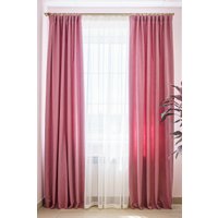 Комплект штор Decoretto Канвас пыльная роза КПР-K24 1.25x2.6 м (розовый, 2 шт)