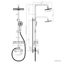 Душевая система  Rossinka Silvermix RS27-45