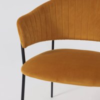 Стул с подлокотниками Алвест AV 433 (карри бархат Confetti chai tea/черный)