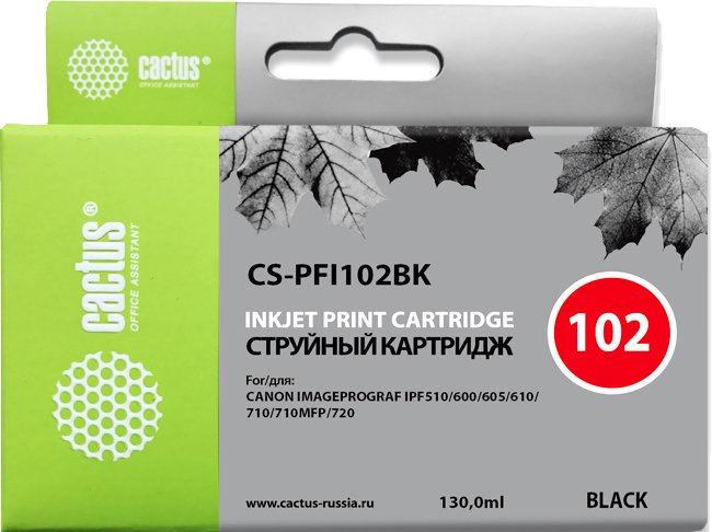 

Картридж CACTUS CS-PFI102BK