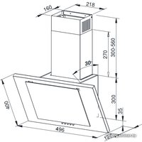Кухонная вытяжка Weissgauff Gamma 50 PB WH