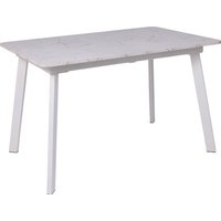 Кухонный стол Lepremo AV 1209/1 МДФ раздвижной 1200-1600x800 (Азул Оникс/белый)