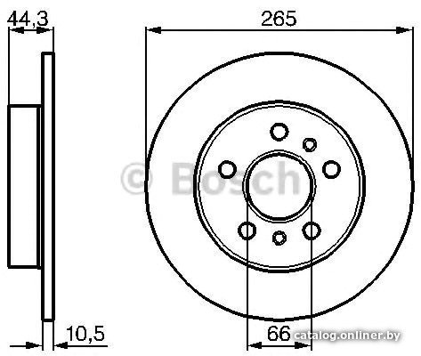Тормозной диск Bosch 0986478757