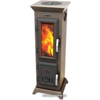 Свободностоящая печь-камин Термофор Статика Тетра Мини (черная бронза)