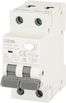 

Дифференциальный автомат GEYA GYR9N 1P+N 25A B 6кА 30 мА AC GYR9NMB2530MA