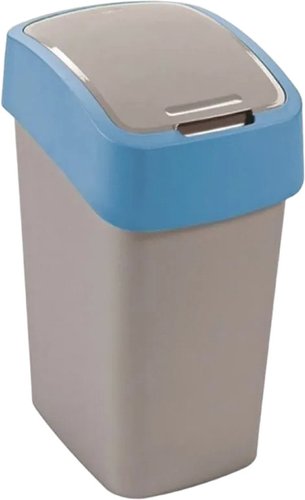 Мусорное ведро Curver Flip Bin (9 л, серый/голубой)