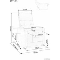 Электрический реклайнер Signal Otus II Velvet Bluvel 19 (черный)