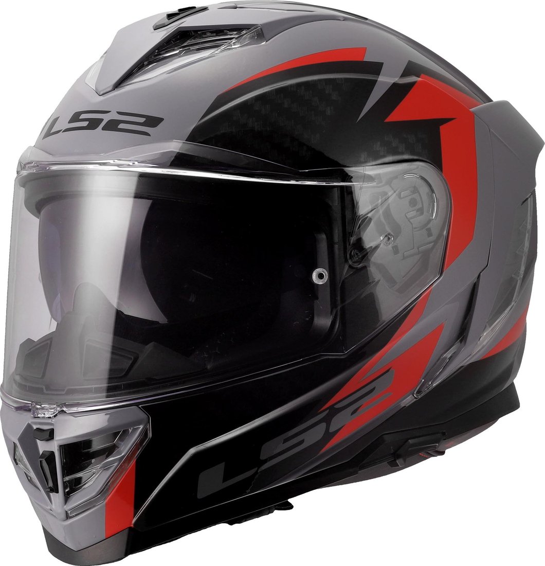 Мотошлем LS2 FF818 Storm III Dynamo (3XL, серый/красный)