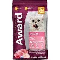 Сухой корм для кошек Award Adult Sterilized (для стерилизованных с индейкой и курицей с добавлением клюквы и цикория) 400 г