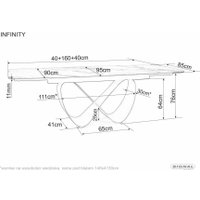 Кухонный стол Signal Infinity ceramic 160-240/95 (бежевый травертин/кашемир)