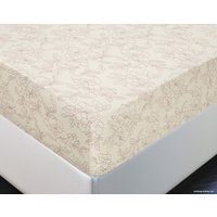 Простыня АртПостель На резинке Цветы бежевые 254 (160x200x20)