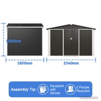  Wenzhou Хозблок-сарай запираемый с двускатной крышей 1850x2635x1920