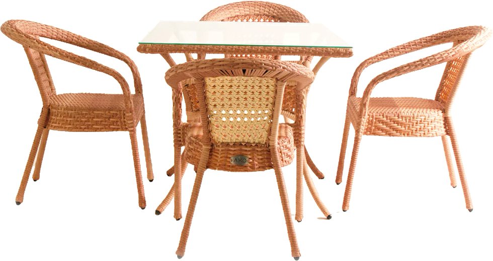 

Обеденная группа Aiko Rattan Deco 4 (капучино)