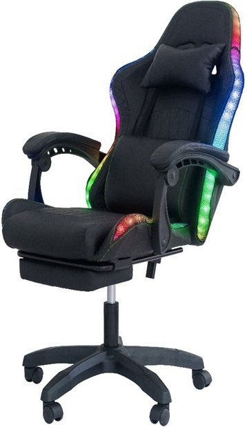 

Игровое (геймерское) кресло AR GAMING AR 009 (с LED подсветкой, черный/зеленая строчка)