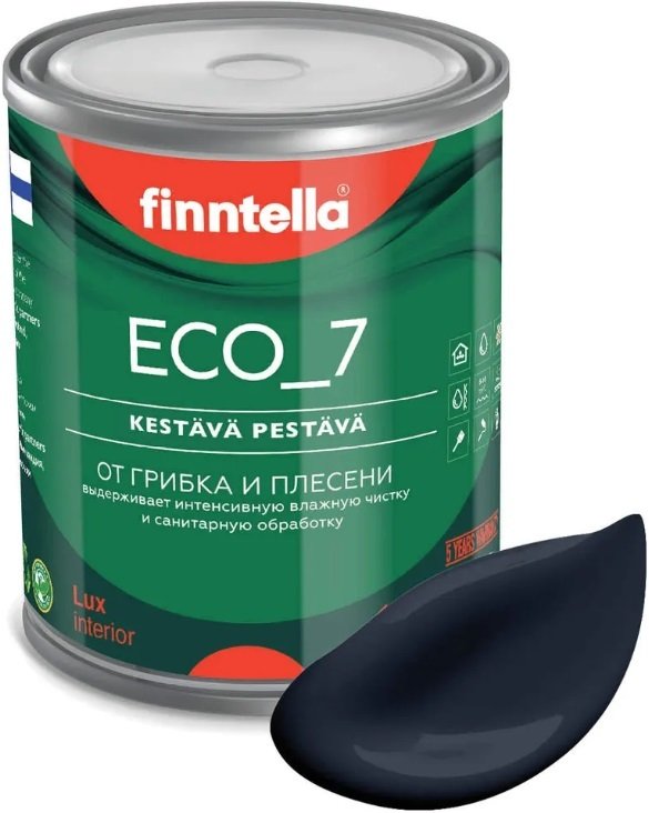 

Краска Finntella Eco 7 Nevy F-09-2-1-FL001 0.9 л (темно-синий)