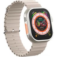 Умные часы XO M9 Ultra (серебристый, с серым силиконовым ремешком)