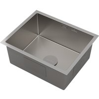 Кухонная мойка Roxen Uno 560210-54-GR сатин/текстурная (с ролл-матом и дозатором)