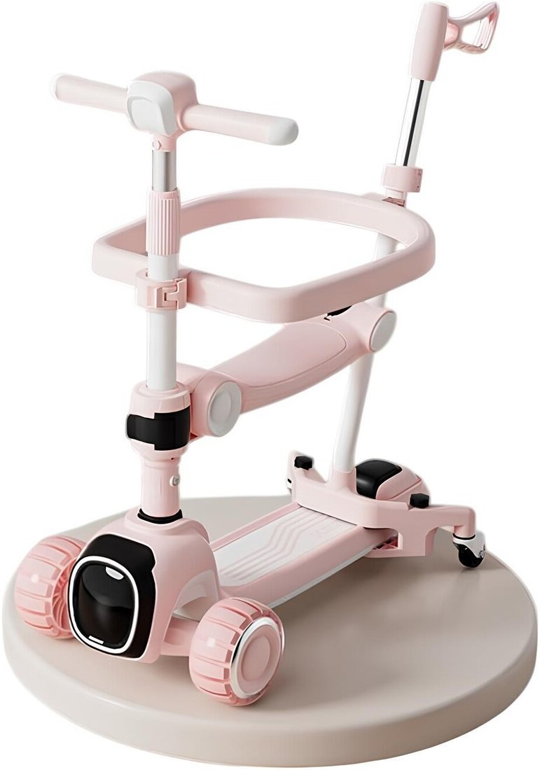 

Трехколесный самокат YAYALE 1021-K602 LW (розовый/белый)