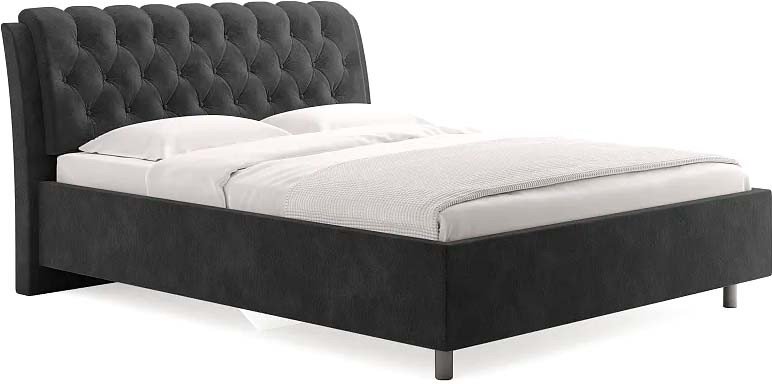 

Кровать Сонум Olivia 200x200 (микровелюр серый)