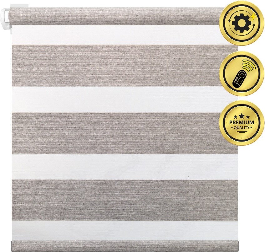 

Рулонная электроштора НеоФьюжен Юпитер 100х250 правая (светло-серый, белая фурнитура)